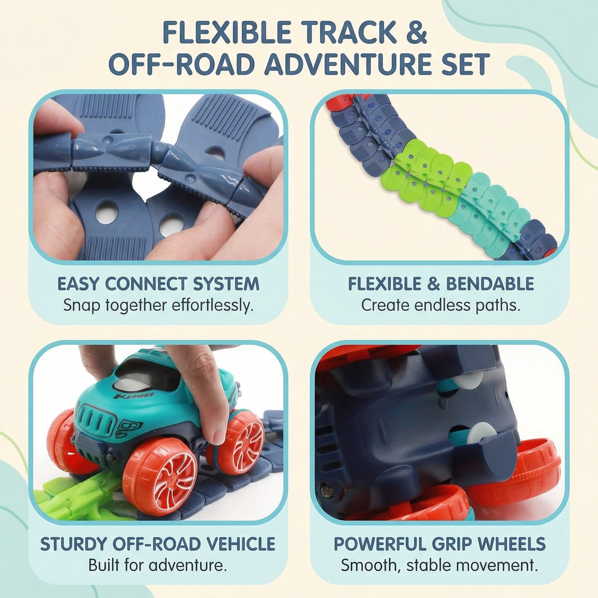 Light Up Flexible Racing Track Set | Family Favourite