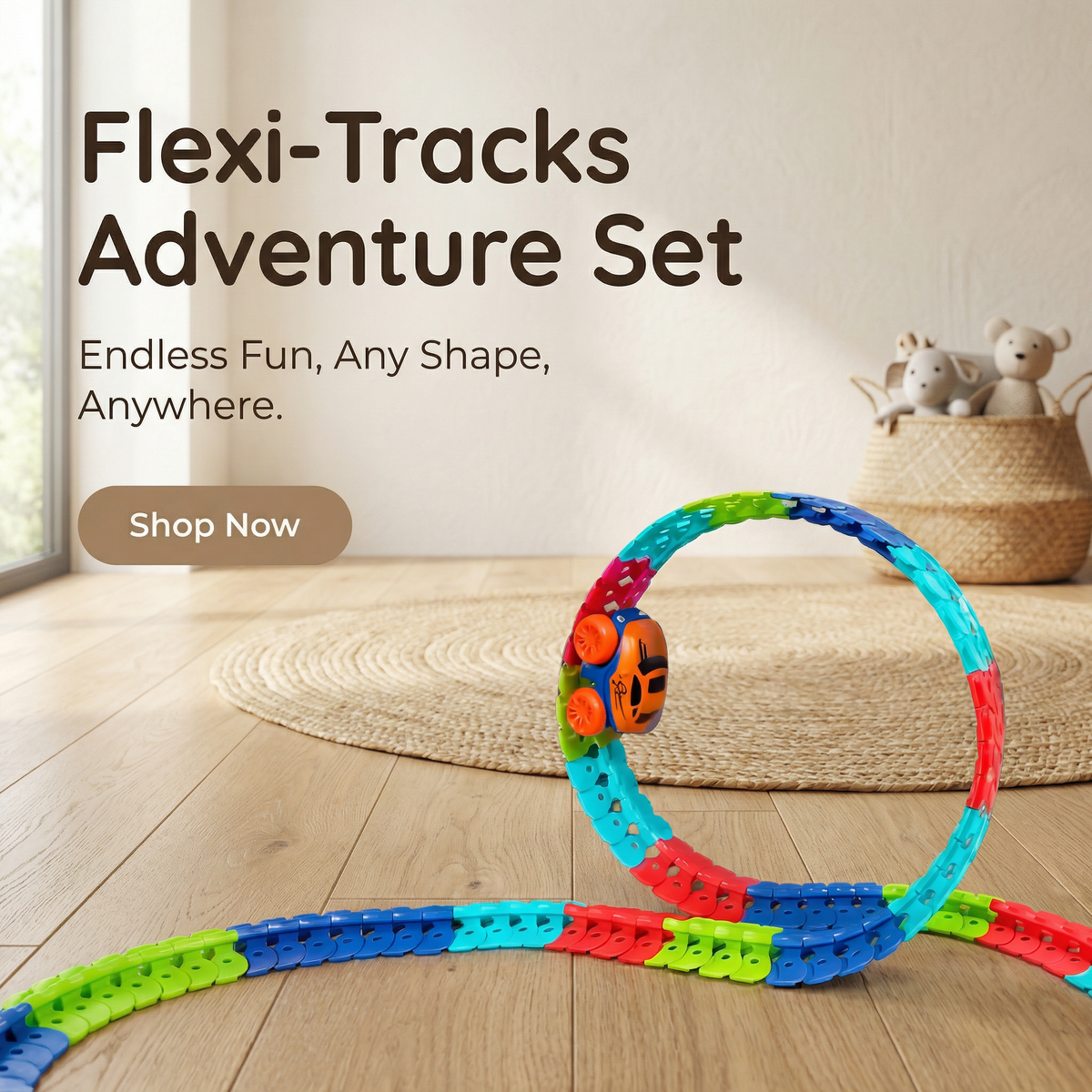 Light Up Flexible Racing Track Set | Family Favourite
