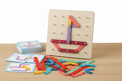 Interactive Montessori Peg Board Learning Puzzle