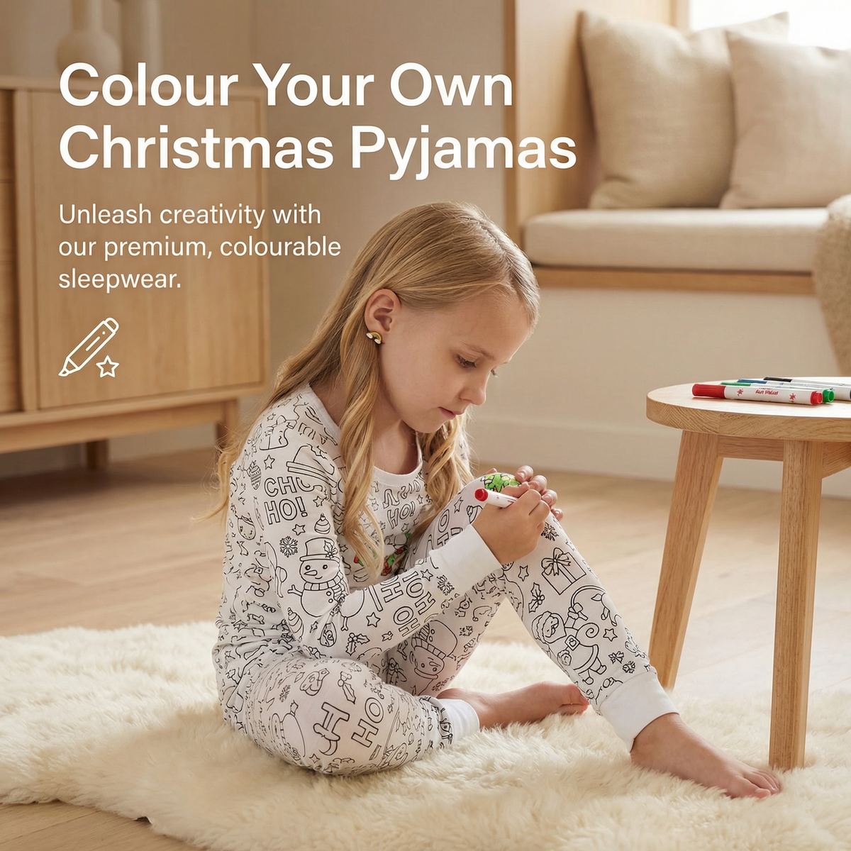 Colourable Pyjama Set – Kids