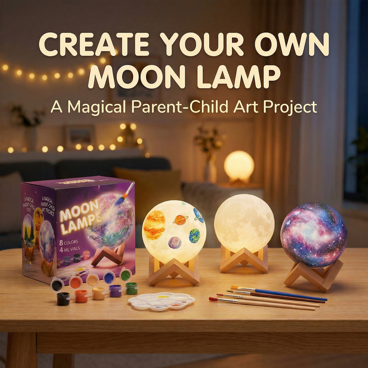Paint Your Own Moon Night Light | Family Favourite