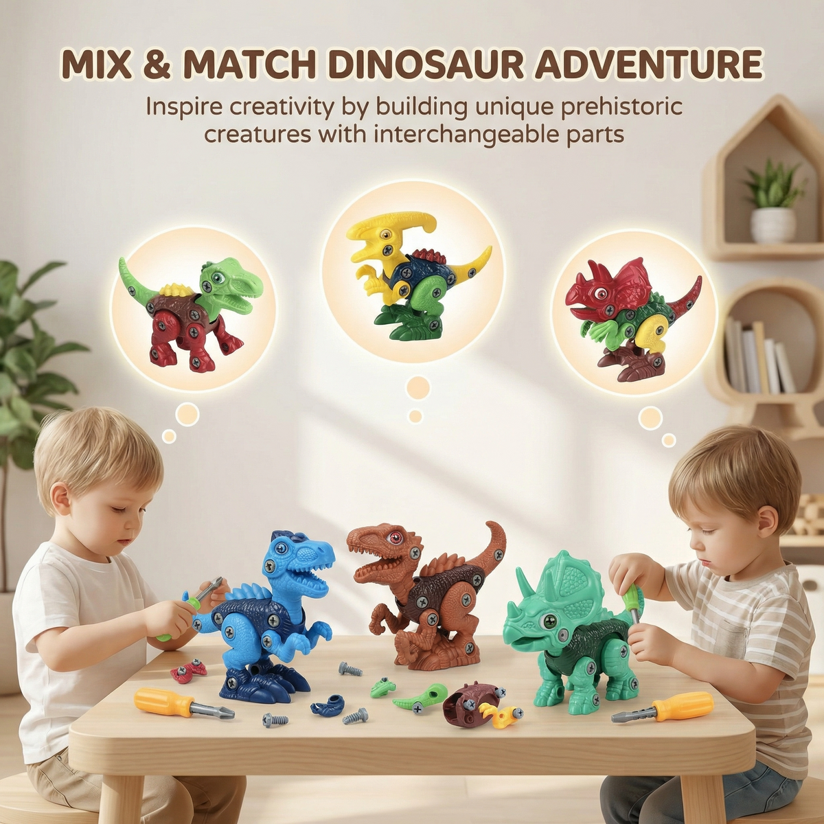 Dinosaur Construction Screw Building Set | Family Favourite