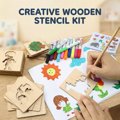 Creative Montessori Wooden Drawing Stencils