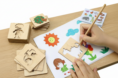 Creative Montessori Wooden Drawing Stencils