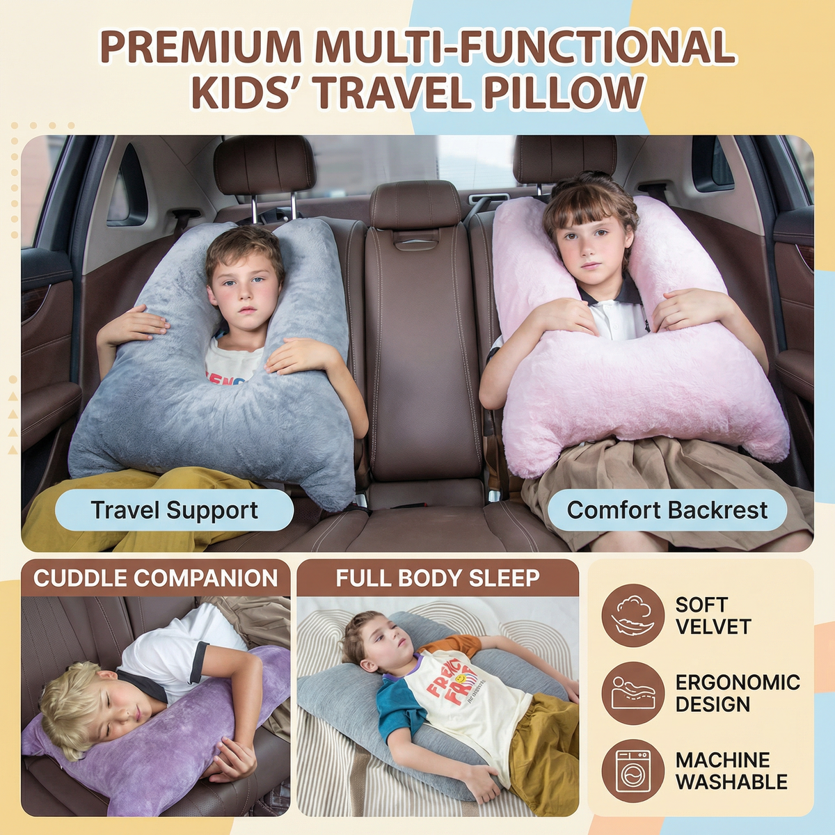 RoadNap™ Children’s Car Sleep Pillow | Family Favourite