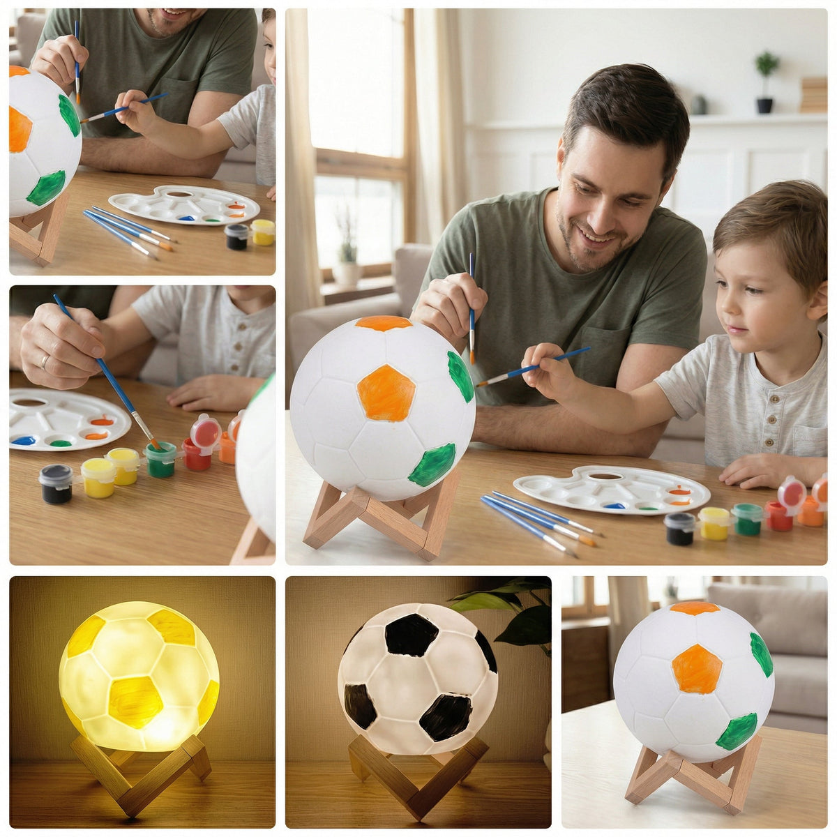 Paint Your Own Football Lamp | Family Favourite