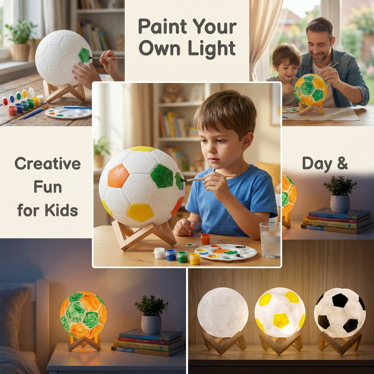 Paint Your Own Football Lamp | Family Favourite