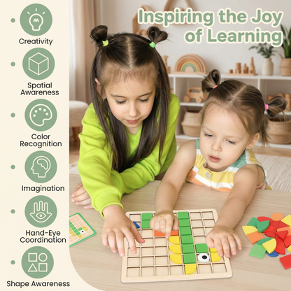 Interactive Montessori Mosaic Puzzle Board