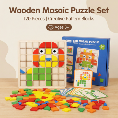 Interactive Montessori Mosaic Puzzle Board