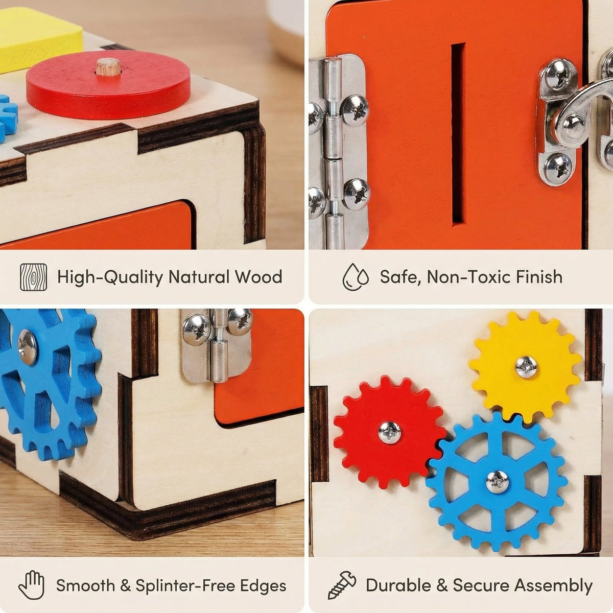 Montessori Wooden Activity Cube | Family Favourite