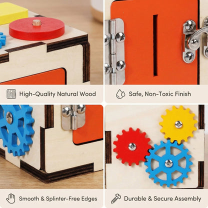 Montessori Wooden Activity Cube | Family Favourite