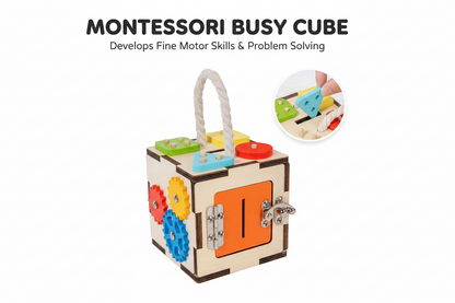 Montessori Wooden Activity Cube | Family Favourite