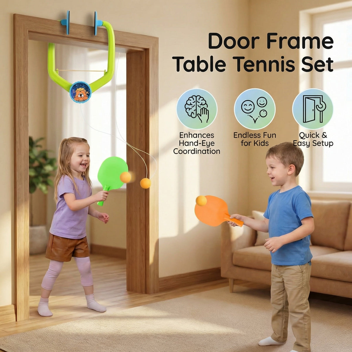 Interactive Door Frame Ping Pong Game