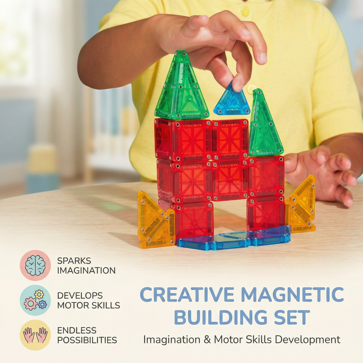 Interactive Mini Magnetic Building Blocks Travel Set