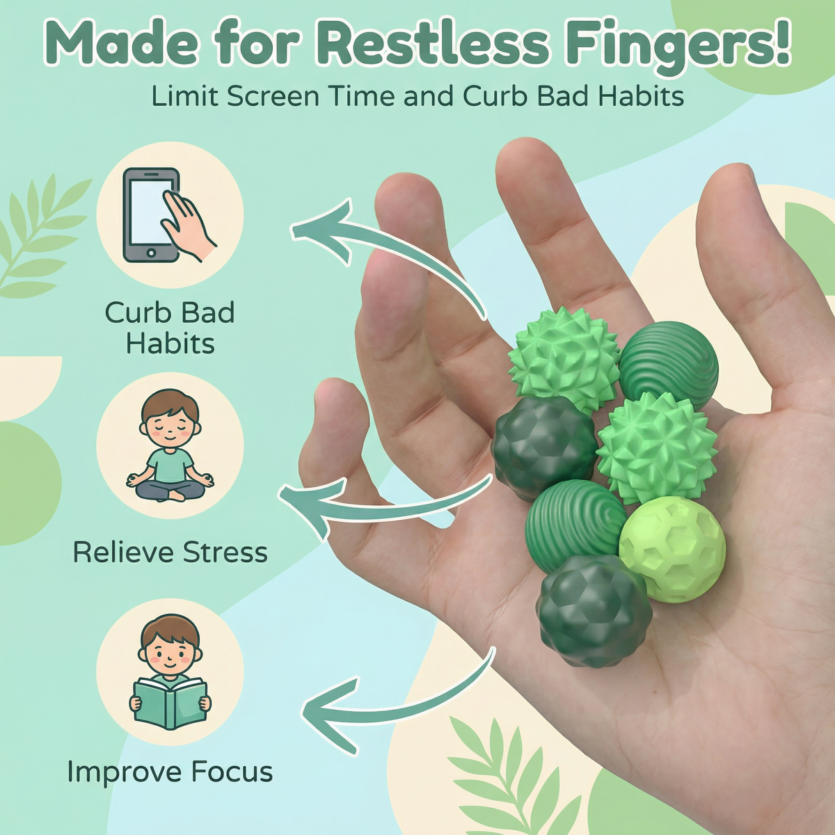 Magnetic Sensory Balls – Kids (8pcs)