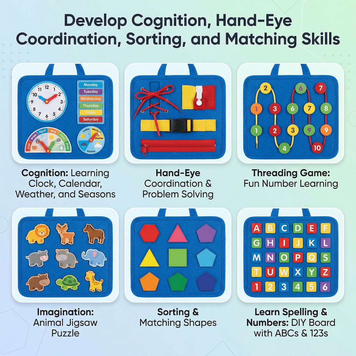 Interactive Montessori Busy Book for Toddlers