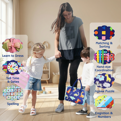 Interactive Montessori Busy Book for Toddlers