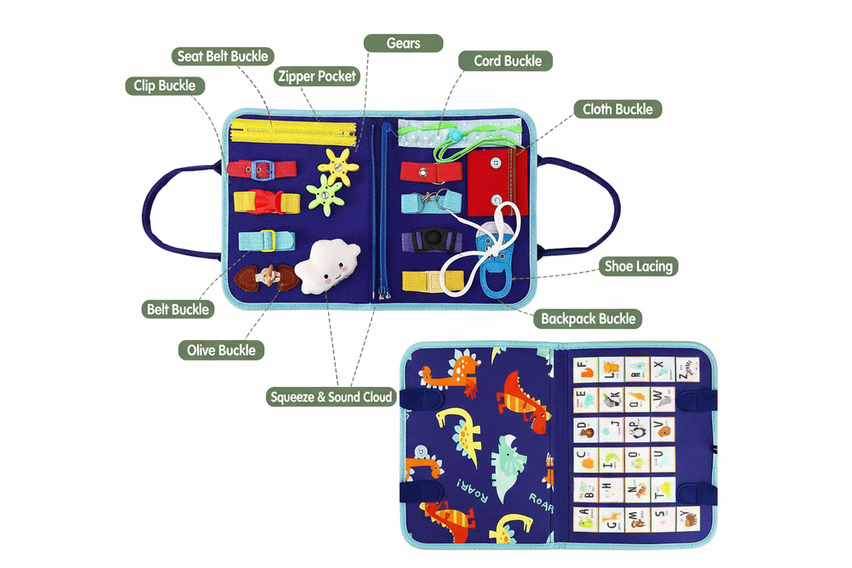 Interactive Montessori Busy Book for Toddlers