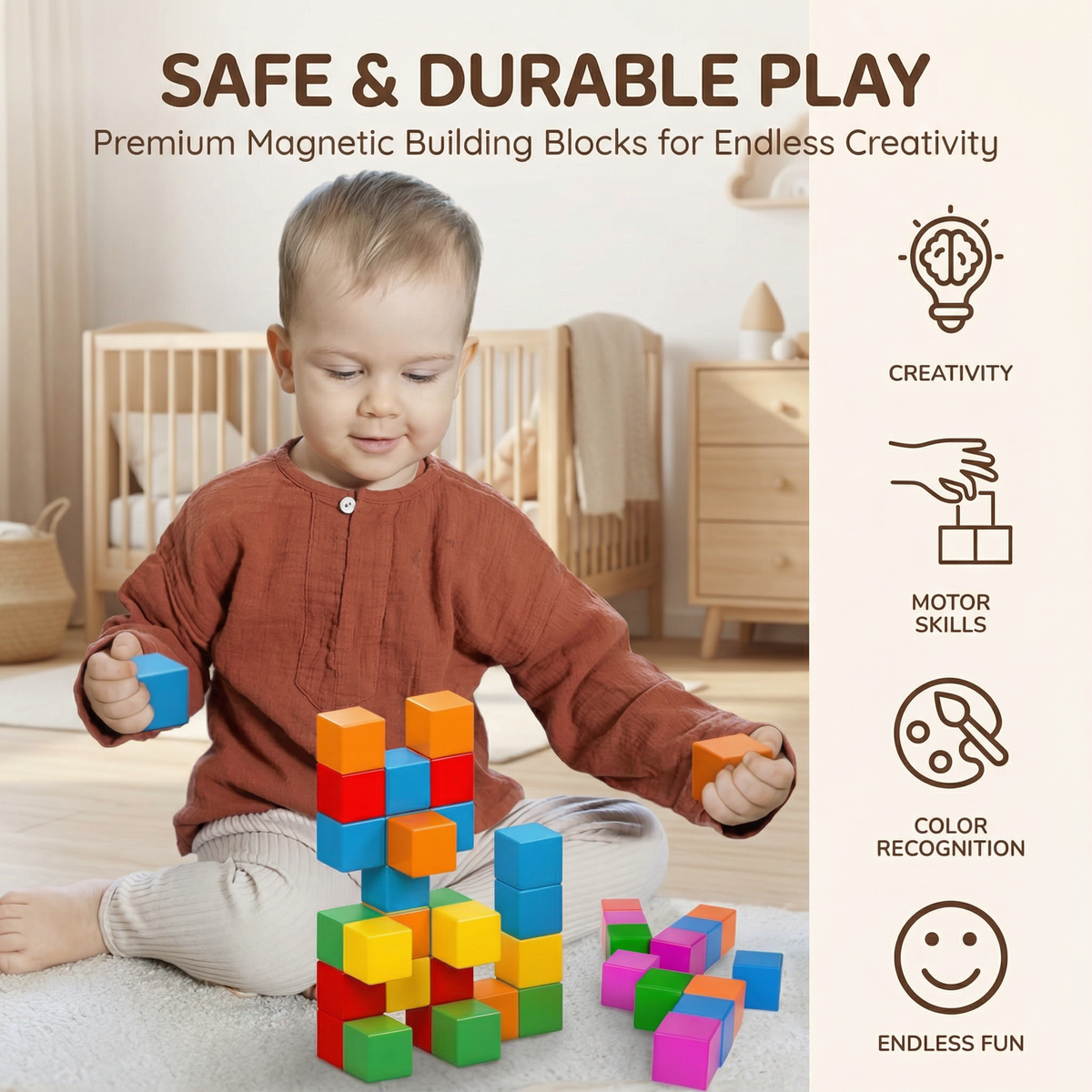 Magnetic Building Cubes – Kids