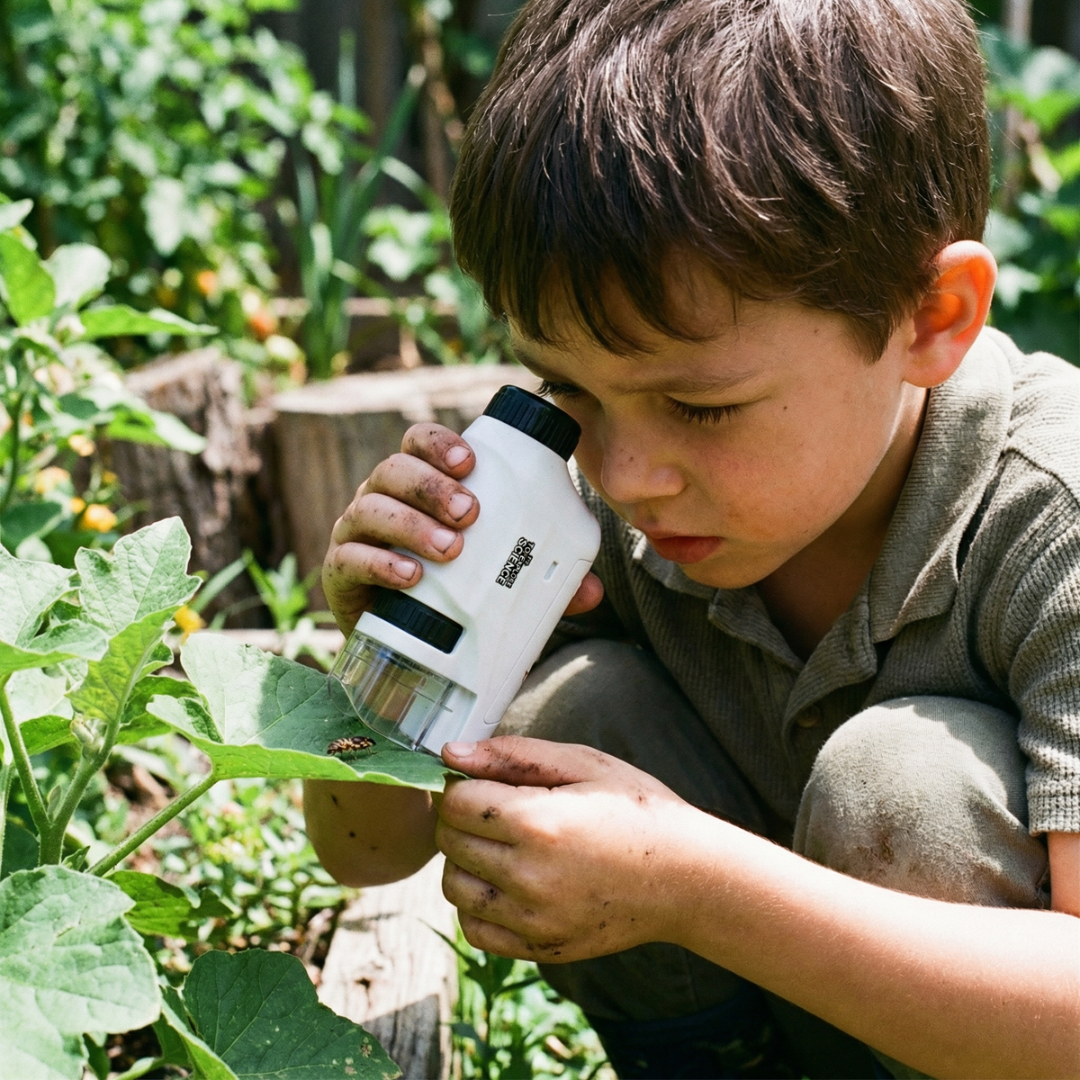 Kids Pocket Microscope & LED Light