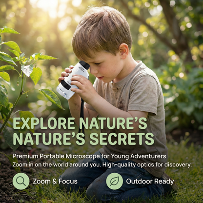 Kids Pocket Microscope & LED Light
