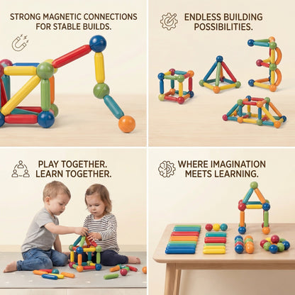 Magnetic Rods & Balls Construction Set | Family Favourite