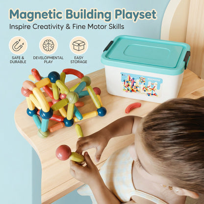 Magnetic Rods & Balls Construction Set | Family Favourite