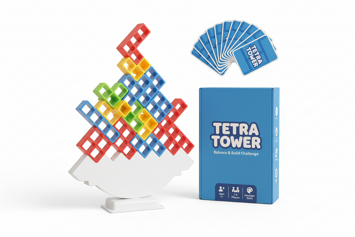 Interactive Tetra Tower Balance Tower Stacking Game