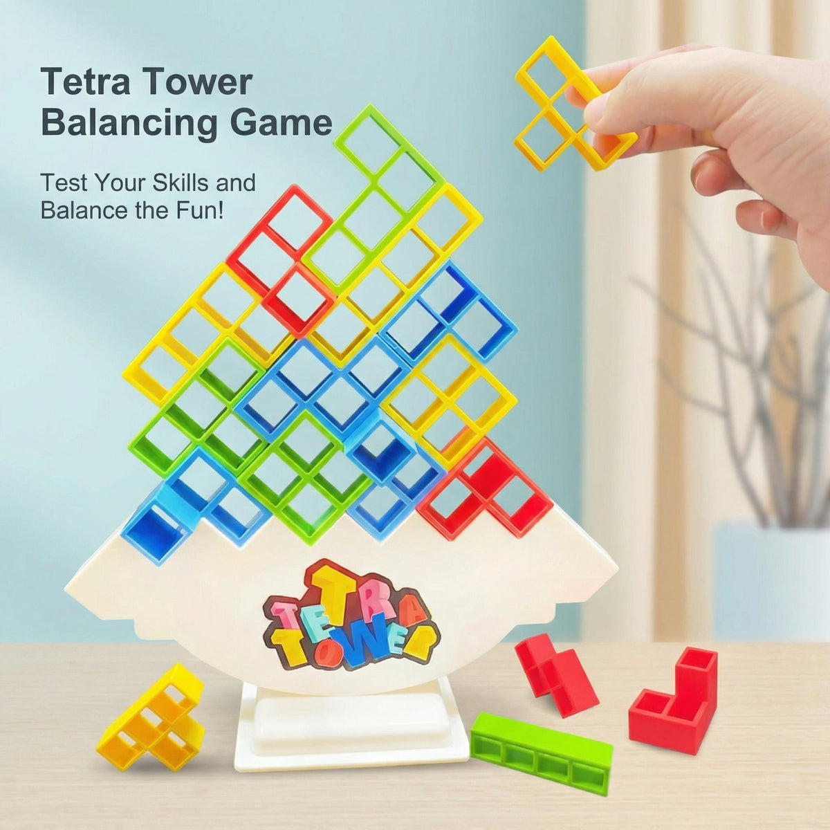 Interactive Tetra Tower Balance Tower Stacking Game