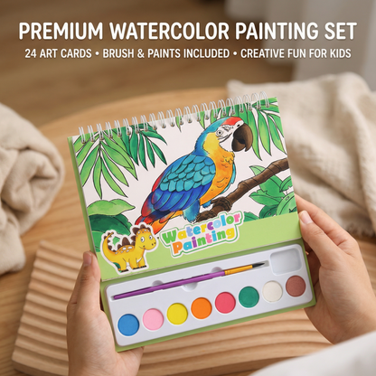 Creative Travel Friendly Watercolour Colouring Kit for Kids