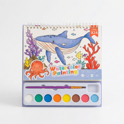 Creative Travel Friendly Watercolour Colouring Kit for Kids