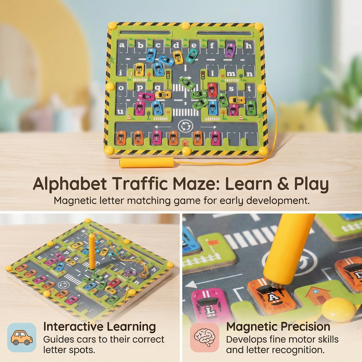 Wooden Alphabet Magnetic Maze | Family Favourite