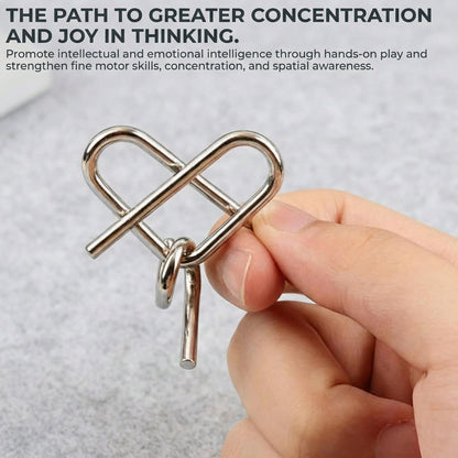 Interactive Metal Logic Puzzle 8-Piece set