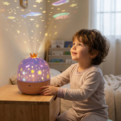 2-in-1 Calming Night Light for Kids & Projector
