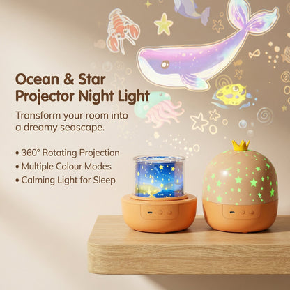 2-in-1 Calming Night Light for Kids & Projector