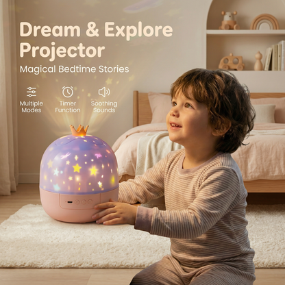 2-in-1 Calming Night Light for Kids & Projector