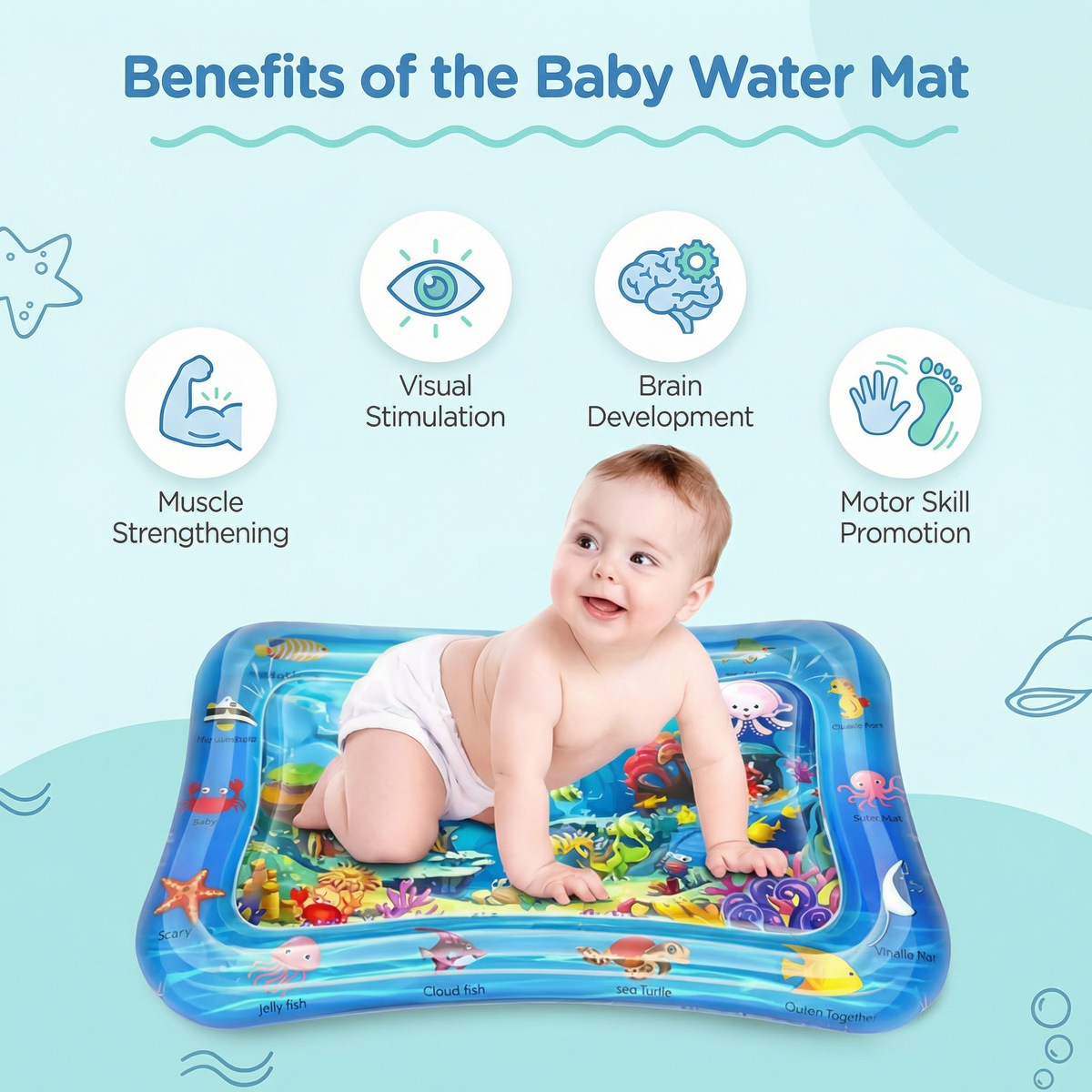 Baby Sensory Water Play Mat for Everyday Baby Care