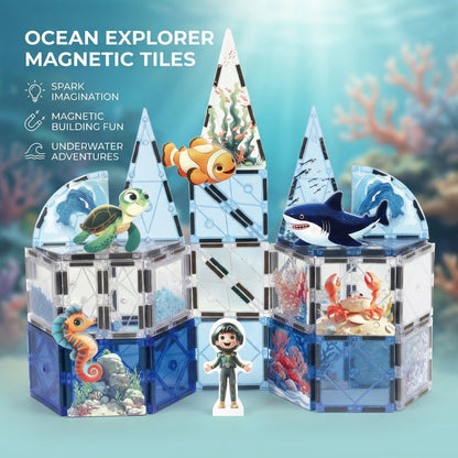 Interactive Magnetic Ocean Tiles Building Set (42pcs)