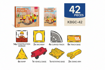 Magnetic Construction Tile Set (42pcs) | Family Favourite