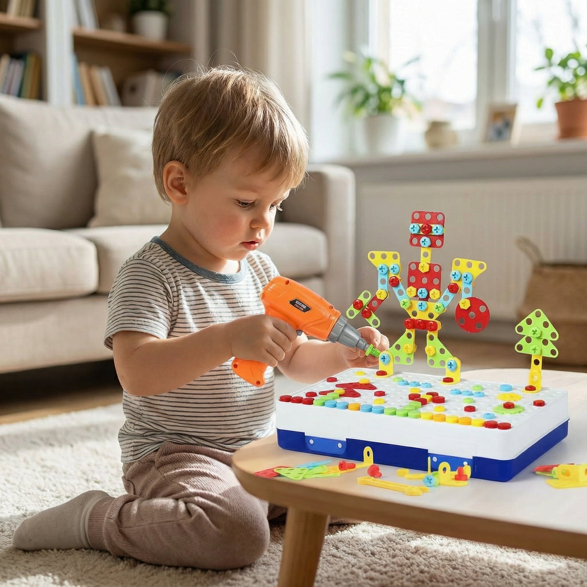 Kids Construction Drill Kit 200+ Pieces for Kids