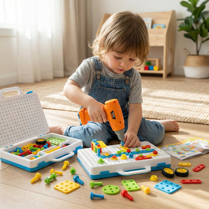Kids Construction Drill Kit 200+ Pieces for Kids