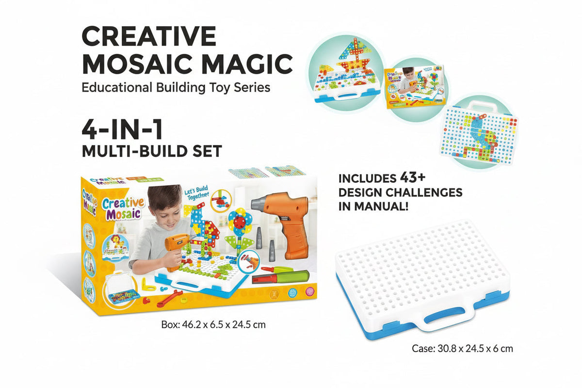 Kids Construction Drill Kit 200+ Pieces for Kids