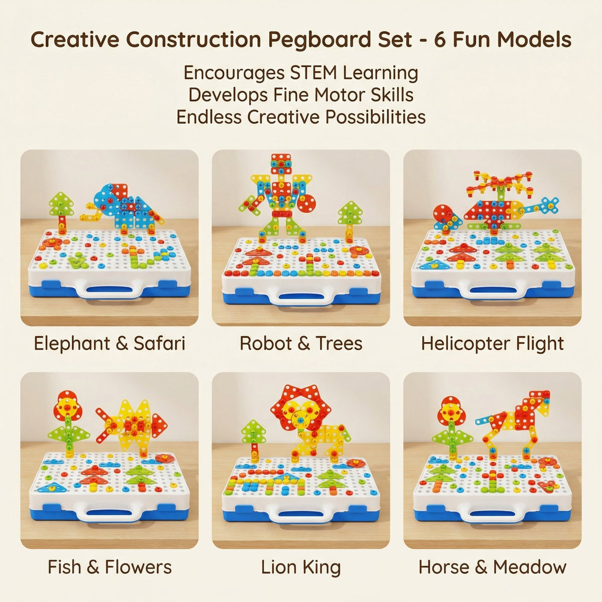 Kids Construction Drill Kit 200+ Pieces for Kids