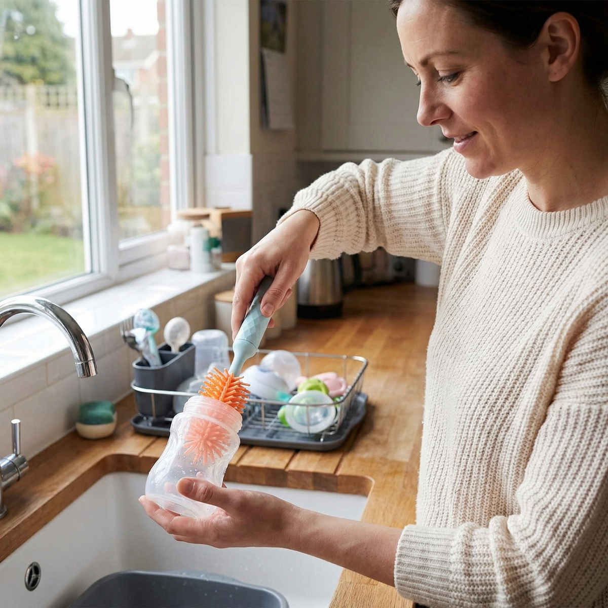 Electric Baby Bottle Cleaning Brush Set for Everyday Baby Care