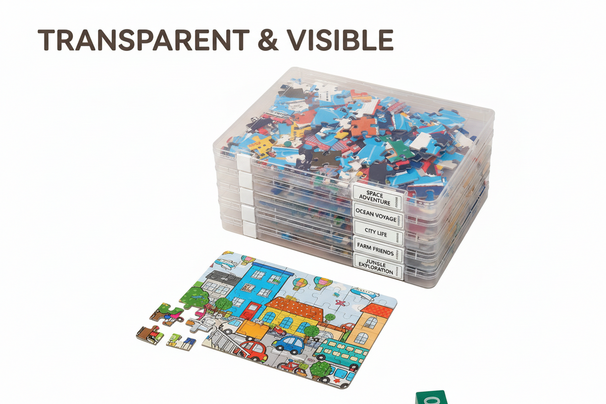 Interactive Puzzle and Games Organiser Box
