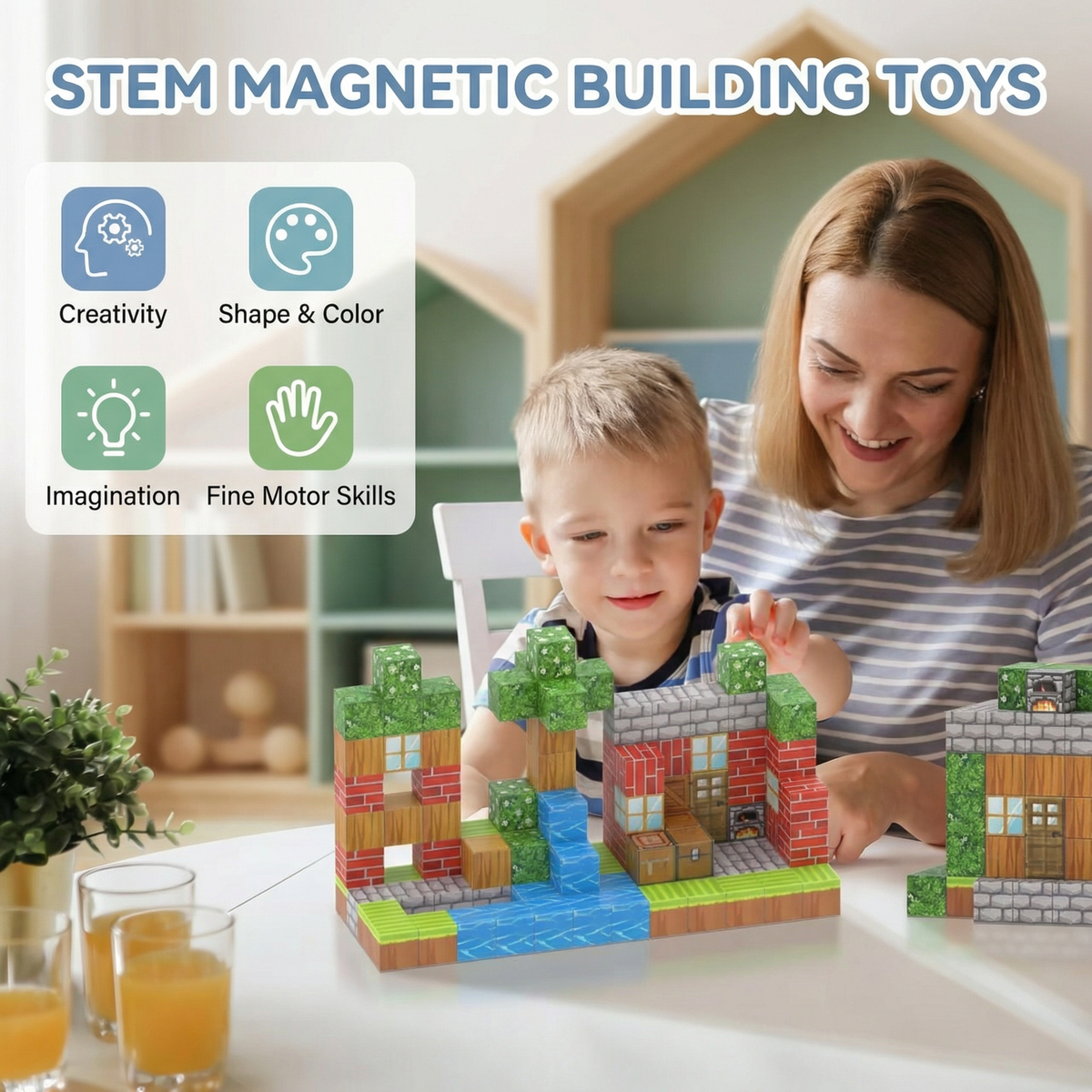 Magnetic Building Cubes – Kids