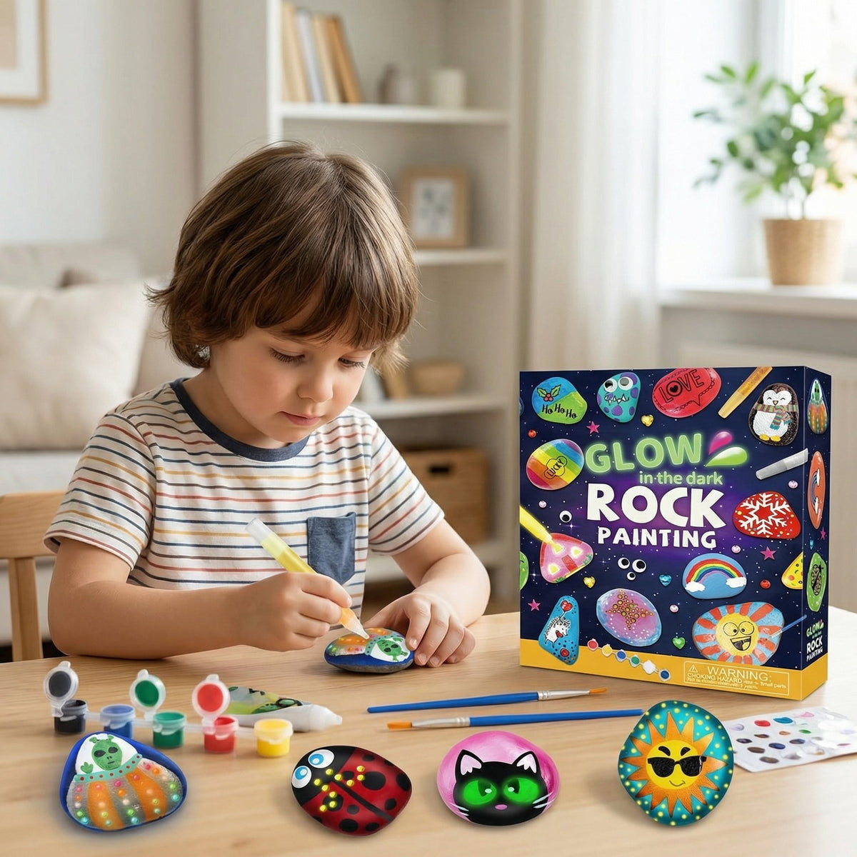 Creative Glow in the Dark Rock Painting Kit