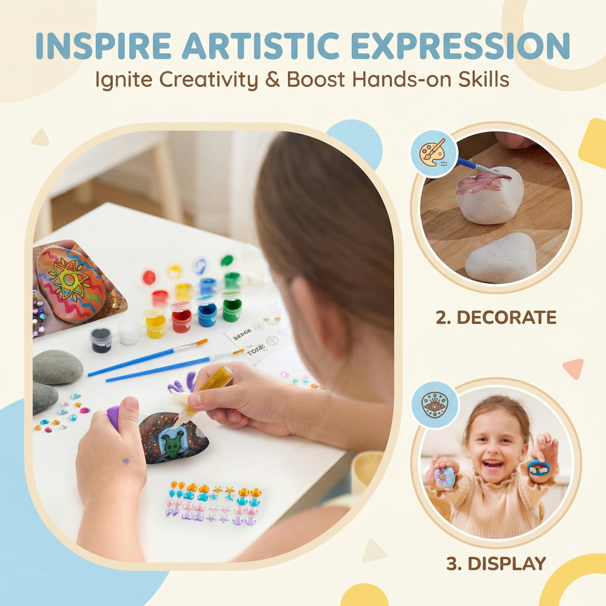 Creative Glow in the Dark Rock Painting Kit