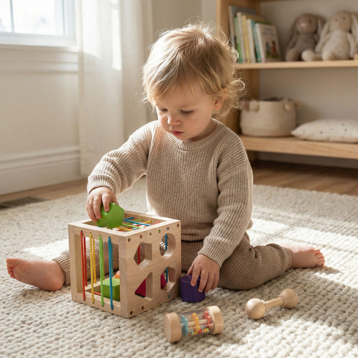 Wooden Activity Cube – Toddlers