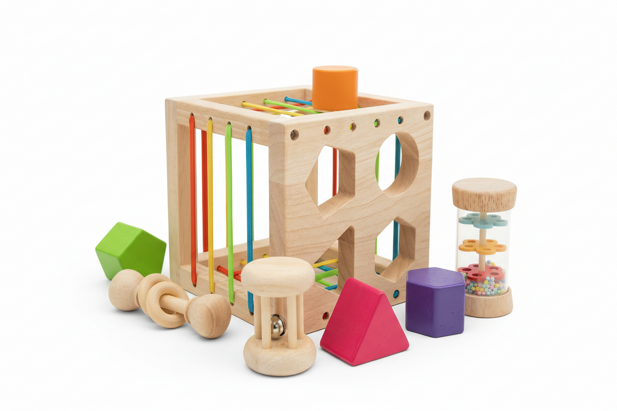 Wooden Activity Cube – Toddlers